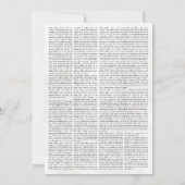 写真と新聞のクリスマスパーティの招待状 招待状 (裏面)