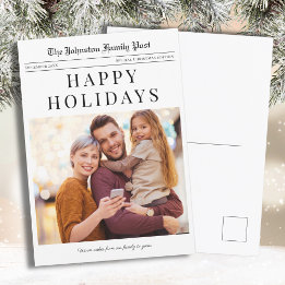 写真と新聞クリスマスホリデーカード シーズンカード