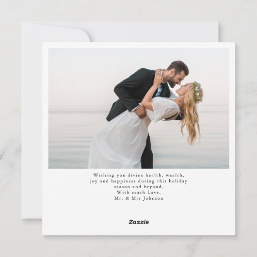 写真と明結婚したるい幸せな休日 シーズンカード (裏面)