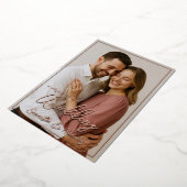 写真と書道ミニマル実在ス金ゴールド結婚の 箔招待状 (回転した状態)