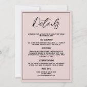 写真と書道両面ミニマリスト結婚ズ 招待状 (裏面)