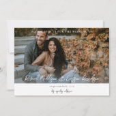 写真と書道14モダン水平結婚V2 招待状 (正面)