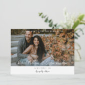 写真と書道14モダン水平結婚V2 招待状 (スタンド正面)