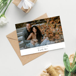 写真と書道14モダン水平結婚V2 招待状