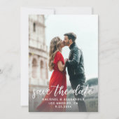 写真と書道2軽いヴェルティ日付を保存 招待状 (正面)