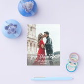 写真と書道2-A明るい日付を保存 チラシ (シングル)