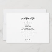 写真と書道2A明るい水平の日付を保存 招待状 (裏面)