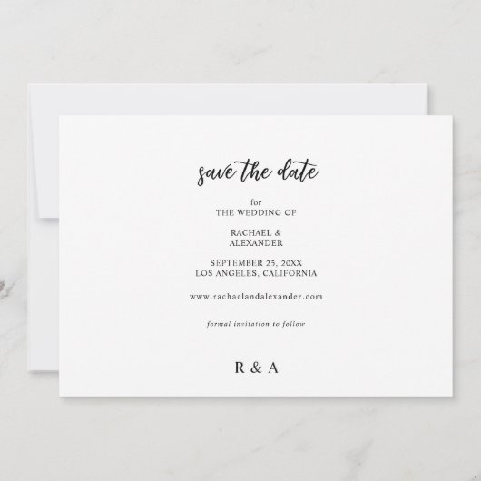 写真と書道2A明るい水平の日付を保存 招待状 (裏面)