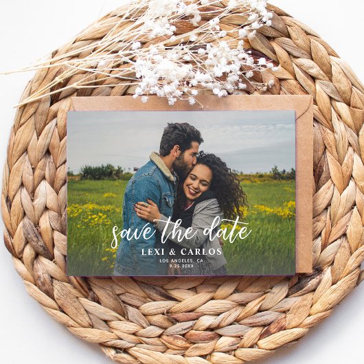 写真と書道2A明るい水平の日付を保存 招待状