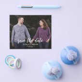 写真と書道2B暗い地平デートを保存 チラシ (シングル)