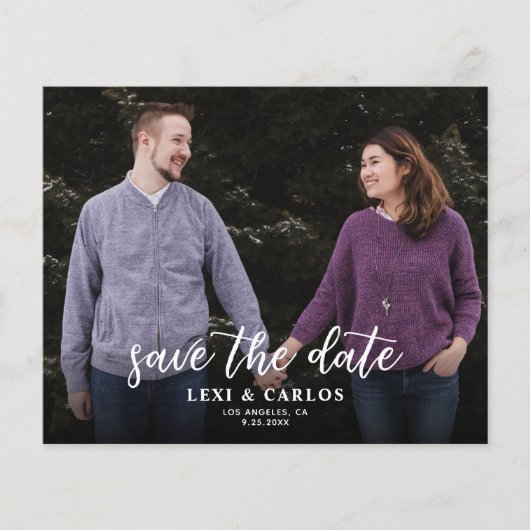 写真と書道2B暗い地平デートを保存 チラシ (正面)