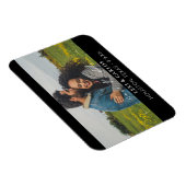 写真と書道3モダン日付の保存 マグネット (右側)