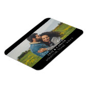 写真と書道3モダン日付の保存 マグネット (左側)