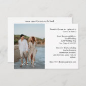 写真と書道3縦型モダンMED エンクロージャーカード (正面/裏面)