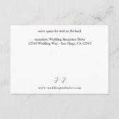 写真と書道3縦型モダンMED エンクロージャーカード (裏面)