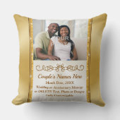 写真と枕パーソナライズされたの贈結婚り物 クッション (正面)