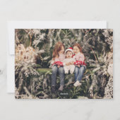 写真と水のカラーアートと居心地の良いクリスマスカード シーズンカード (裏面)