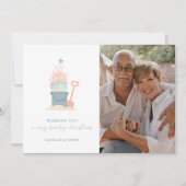 写真と海岸海辺クリスマスカード (正面)