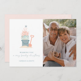 写真と海岸海辺クリスマスカード