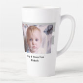 写真と灰色の白ので幸運なグランドダ カフェラテマグ (右)