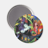 写真と牛byフランツ・マルク、ヴィンテージ・アート マグネット (正面/裏面)