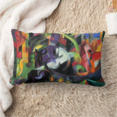 写真と牛byフランツ・マルク、ヴィンテージ・アート ランバークッション (ブランケット)