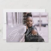 写真と白の風景タイポグラフィ卒業2 招待状 (正面)