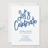 写真と祝一緒にパーティーを卒業 招待状 (正面)