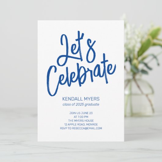 写真と祝一緒にパーティーを卒業 招待状 (スタンド正面)