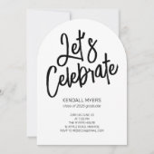 写真と祝一緒にパーティーを卒業 招待状 (正面)