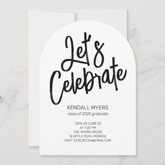 写真と祝一緒にパーティーを卒業 招待状 (正面)