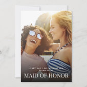 写真と私のメイド・オブ・オーナー(花嫁付き添い人)カード 招待状 (正面)
