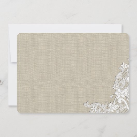 写真と素朴最初のフローラ 招待状 (裏面)