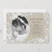 写真と素朴最初のフローラ 招待状 (正面)