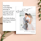 写真と結婚スクリプトのサンキューカード サンキューカード