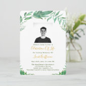 写真と葬儀招待状,生活のお祝い 招待状 (スタンド正面)