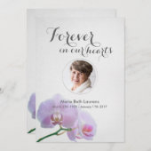 写真と蘭の記念サンキューカード サンキューカード (正面/裏面)