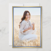 写真と親が青王室のの卒業パーティーを命名 招待状 (裏面)