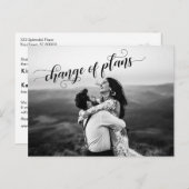 写真と計画の変更が延期結婚された ポストカード (正面/裏面)