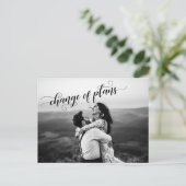 写真と計画の変更が延期結婚された ポストカード (スタンド正面)