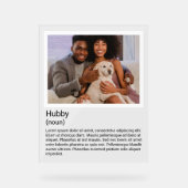 写真と説明パーソナライズされたの変更文字 アクリルサイン (正面)