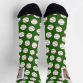 写真と野球のパターン – Team Sports Green ソックス (上部)