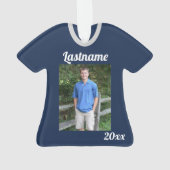写真と野球ジャージー オーナメント (裏面)