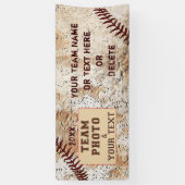 写真と野球パーソナライズされたのバナー、ヴィンテージ 横断幕 (縦)