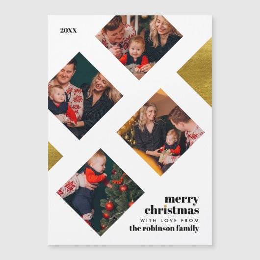 写真と金ゴールドの正方形|クリスマスホリデーギャラリー (正面)