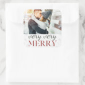 写真と非常メリーにタイポグラフィ スクエアシール (バッグ)