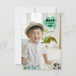 写真と面白いワニの誕生日パーティー 招待状