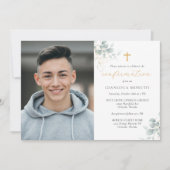 写真と黄金の緑の確認 招待状 (正面)