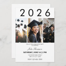 写真と黒のタイポグラフィ卒業パーティー