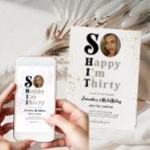 写真と30歳の誕生日招待状 招待状